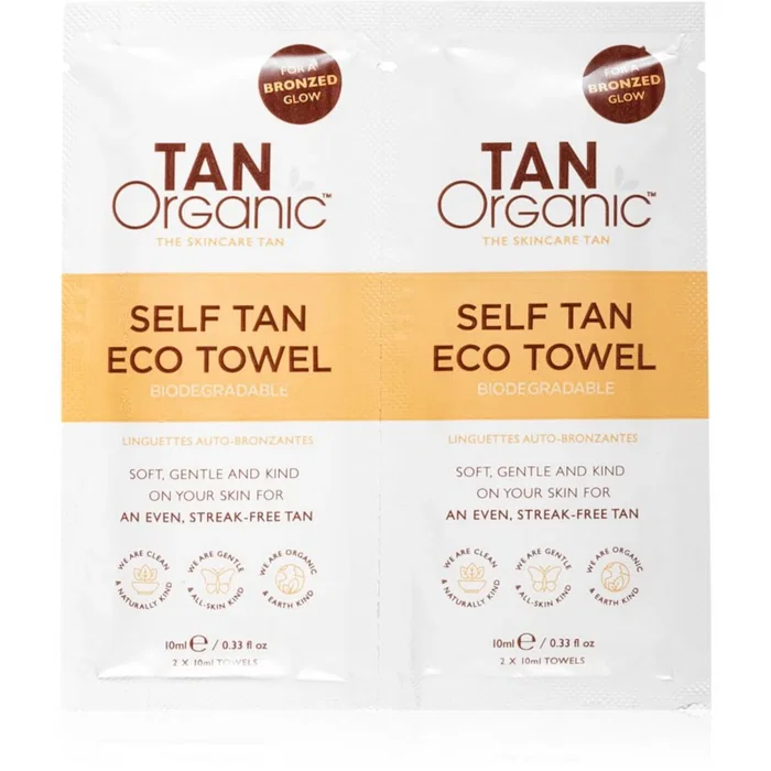 TanOrganic Toallitas Autobronceadoras Bio para Cara y Cuerpo